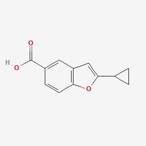 molecular formula C12H10O3 B1399717 2-Cyclopropylbenzofuran-5-carboxylic acid CAS No. 1154060-95-3