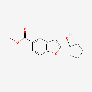 molecular formula C15H16O4 B1399718 2-(1-羟基环戊基)-苯并呋喃-5-羧酸甲酯 CAS No. 1154060-70-4