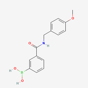molecular formula C15H16BNO4 B1399720 (3-((4-Methoxybenzyl)carbamoyl)phenyl)boronic acid CAS No. 874288-15-0