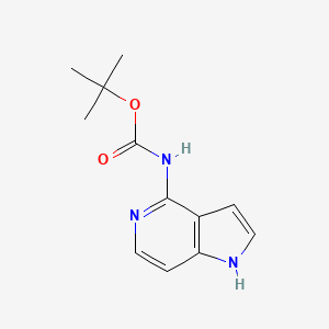 molecular formula C12H15N3O2 B1399722 4-(Boc-氨基)-5-氮杂吲哚 CAS No. 1363381-64-9
