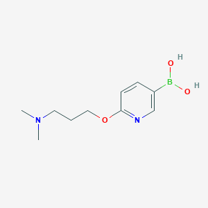 molecular formula C10H17BN2O3 B1399726 (6-(3-(Dimethylamino)propoxy)pyridin-3-yl)boronic acid CAS No. 1003043-49-9