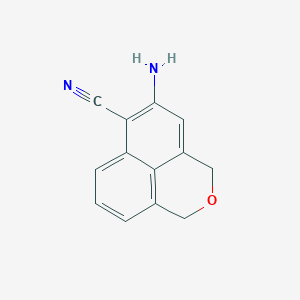 molecular formula C13H10N2O B1399732 5-Amino-1,3-dihydrobenzo[de]isochromene-6-carbonitrile CAS No. 959766-45-1