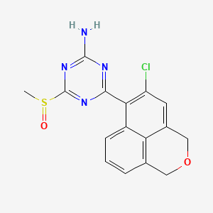 B1399733 4-(5-Chloro-1,3-dihydrobenzo[de]isochromen-6-yl)-6-(methylsulfinyl)-1,3,5-triazin-2-amine CAS No. 959763-01-0