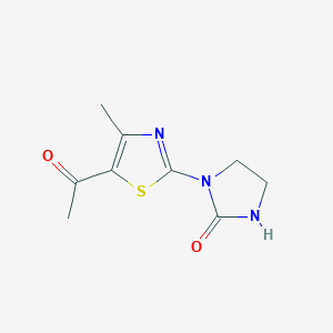 molecular formula C9H11N3O2S B1399742 1-(5-Acetyl-4-methylthiazol-2-yl)imidazolidin-2-one CAS No. 1072805-54-9