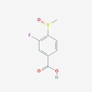 molecular formula C8H7FO3S B1399744 3-Fluoro-4-methylsulfinylbenzoic acid CAS No. 918967-74-5
