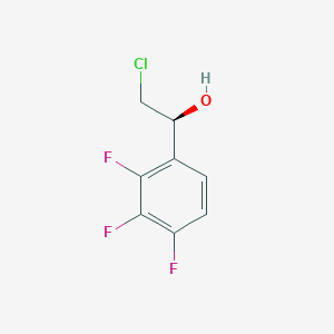 molecular formula C8H6ClF3O B1399750 (S)-2-Chloro-1-(2,3,4-trifluorophenyl)ethanol CAS No. 1204756-51-3