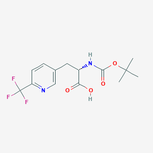 molecular formula C14H17F3N2O4 B1399758 (S)-2-((叔丁氧羰基)氨基)-3-(6-(三氟甲基)吡啶-3-基)丙酸 CAS No. 1104071-84-2