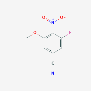 molecular formula C8H5FN2O3 B1399759 3-氟-5-甲氧基-4-硝基苯腈 CAS No. 1137869-92-1