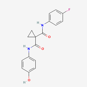 molecular formula C17H15FN2O3 B1399762 N-(4-氟苯基)-N'-(4-羟基苯基)环丙烷-1,1-二甲酰胺 CAS No. 849217-60-3