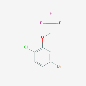 molecular formula C8H5BrClF3O B1399763 4-Bromo-1-chloro-2-(2,2,2-trifluoroethoxy)benzene CAS No. 855342-99-3
