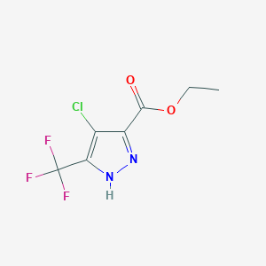 B1399764 ethyl 4-chloro-5-(trifluoromethyl)-1H-pyrazole-3-carboxylate CAS No. 855345-12-9