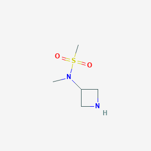 molecular formula C5H12N2O2S B1399772 N-(氮杂环丁-3-基)-N-甲基甲磺酰胺 CAS No. 935730-60-2