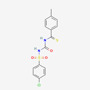 1-(4-Chlorophenyl)sulfonyl-3-(4-methylbenzenecarbothioyl)urea