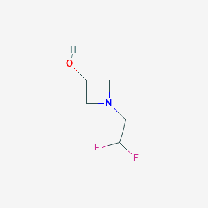 molecular formula C5H9F2NO B1399774 1-(2,2-二氟乙基)氮杂环丙烷-3-醇 CAS No. 1343061-06-2