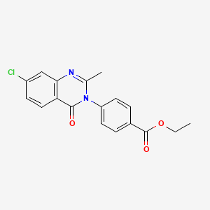 Ethyl 4-(7-chloro-2-methyl-4-oxoquinazolin-3(4H)-yl)benzoate