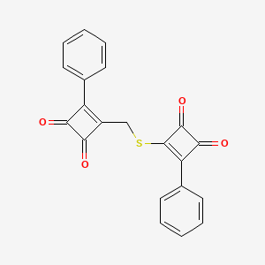 3-[(3,4-Dioxo-2-phenylcyclobuten-1-yl)sulfanylmethyl]-4-phenylcyclobut-3-ene-1,2-dione