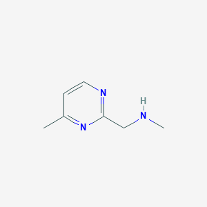 molecular formula C7H11N3 B1399777 2-(甲氨基甲基)-4-甲基嘧啶 CAS No. 1083273-88-4