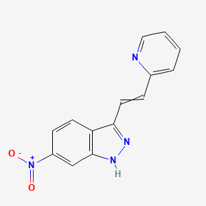 6-nitro-3-[(1E)-2-(pyridin-2-yl)ethenyl]-1H-indazole