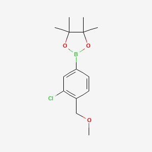 2-[3-Chloro-4-(methoxymethyl)phenyl]-4,4,5,5-tetramethyl-1,3,2-dioxaborolane