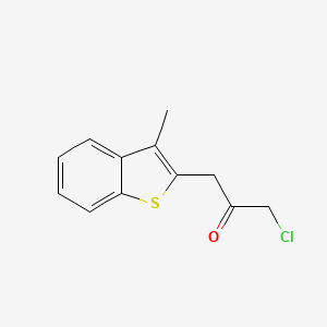 molecular formula C12H11ClOS B13997844 1-Chloro-3-(3-methyl-1-benzothiophen-2-yl)propan-2-one CAS No. 851547-73-4