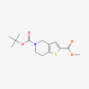 molecular formula C14H19NO4S B1399785 5-tert-Butyl 2-methyl 6,7-dihydrothieno[3,2-c]pyridine-2,5(4H)-dicarboxylate CAS No. 1135123-74-8