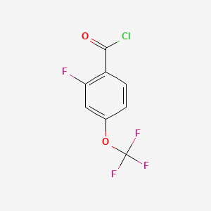 molecular formula C8H3ClF4O2 B1399791 2-Fluoro-4-(trifluoromethoxy)benzoyl chloride CAS No. 166948-50-1