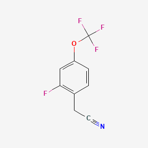 molecular formula C9H5F4NO B1399795 2-Fluoro-4-(trifluoromethoxy)phenylacetonitrile CAS No. 1240257-80-0