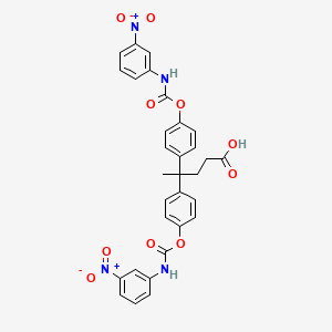 4,4-Bis(4-{[(3-nitrophenyl)carbamoyl]oxy}phenyl)pentanoic acid