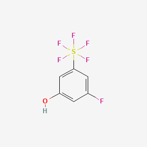B1399801 3-Fluoro-5-(pentafluorosulfur)phenol CAS No. 1240257-72-0
