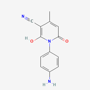 3-Pyridinecarbonitrile, 1-(4-aminophenyl)-1,2-dihydro-6-hydroxy-4-methyl-2-oxo-