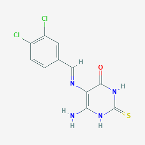 6-amino-5-[(3,4-dichlorophenyl)methylideneamino]-2-sulfanylidene-1H-pyrimidin-4-one