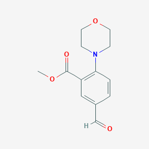 molecular formula C13H15NO4 B1399803 5-甲酰基-2-(吗啉-4-基)苯甲酸甲酯 CAS No. 1312118-22-1