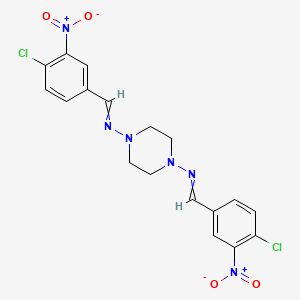 N,N'-(Piperazine-1,4-diyl)bis[1-(4-chloro-3-nitrophenyl)methanimine]