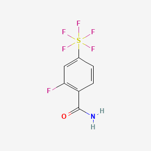 molecular formula C7H5F6NOS B1399830 2-Fluoro-4-(pentafluorosulfur)benzamide CAS No. 1240257-30-0