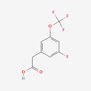 molecular formula C9H6F4O3 B1399834 3-Fluoro-5-(trifluoromethoxy)phenylacetic acid CAS No. 1352999-94-0