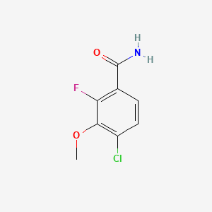 molecular formula C8H7ClFNO2 B1399835 4-Chloro-2-fluoro-3-methoxybenzamide CAS No. 1323966-12-6