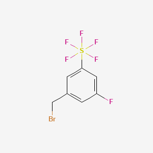 molecular formula C7H5BrF6S B1399841 3-Fluoro-5-(pentafluorosulfur)benzyl bromide CAS No. 1240257-20-8