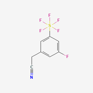 molecular formula C8H5F6NS B1399842 3-Fluoro-5-(pentafluorosulfur)phenylacetonitrile CAS No. 1240257-90-2