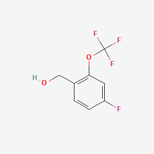 molecular formula C8H6F4O2 B1399846 4-Fluoro-2-(trifluoromethoxy)benzyl alcohol CAS No. 1242252-68-1