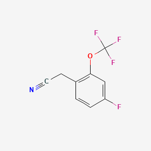 molecular formula C9H5F4NO B1399855 4-Fluoro-2-(trifluoromethoxy)phenylacetonitrile CAS No. 1323966-14-8