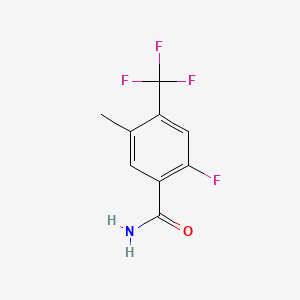 molecular formula C9H7F4NO B1399861 2-Fluoro-5-methyl-4-(trifluoromethyl)benzamide CAS No. 1323966-43-3