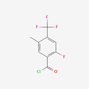 molecular formula C9H5ClF4O B1399862 2-Fluoro-5-methyl-4-(trifluoromethyl)benzoyl chloride CAS No. 1323966-18-2