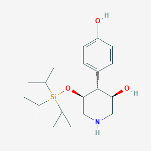 molecular formula C20H35NO3Si B1399867 (3R,4R,5S)-4-(4-hydroxyphenyl)-5-((triisopropylsilyl)oxy)piperidin-3-ol CAS No. 873945-31-4