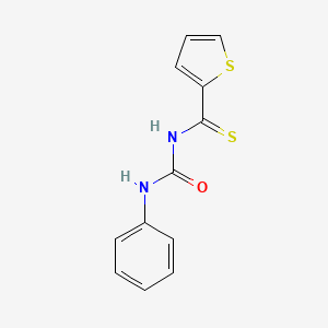 molecular formula C12H10N2OS2 B13998678 1-Phenyl-3-(thiophene-2-carbothioyl)urea CAS No. 51774-61-9