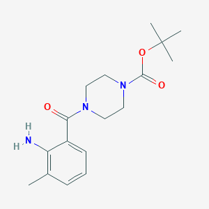 molecular formula C17H25N3O3 B1399871 Tert-butyl 4-[(2-amino-3-methylphenyl)carbonyl]piperazine-1-carboxylate CAS No. 1379527-01-1
