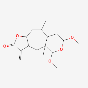 12,14-Dimethoxy-1,9-dimethyl-4-methylidene-6,13-dioxatricyclo[8.4.0.03,7]tetradecan-5-one