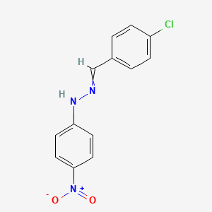 N-[(4-Chlorophenyl)methylideneamino]-4-nitro-aniline