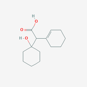 molecular formula C14H22O3 B13998810 2-(Cyclohexen-1-yl)-2-(1-hydroxycyclohexyl)acetic acid CAS No. 7465-39-6