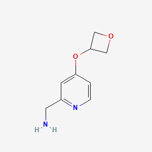 molecular formula C9H12N2O2 B1399884 [4-(氧杂-3-基氧基)吡啶-2-基]甲胺 CAS No. 1380300-50-4