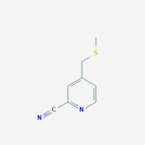 molecular formula C8H8N2S B1399887 4-((甲硫基)甲基)吡啶-2-碳腈 CAS No. 1340305-46-5